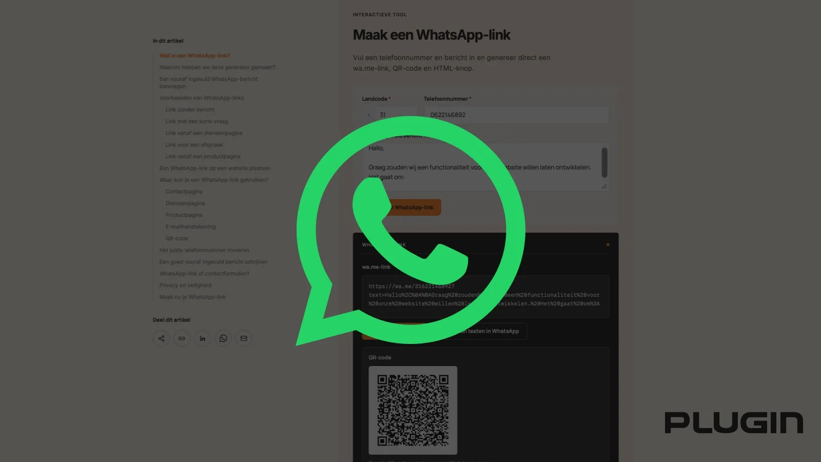 Whatsapp link genereren