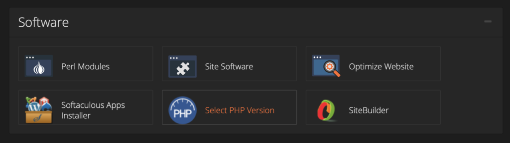 cPanel switch PHP version